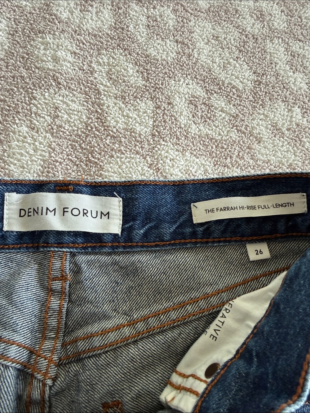 Denim forum - High-Rise Wide Leg Jeans - Blue - Picture 2 of 2